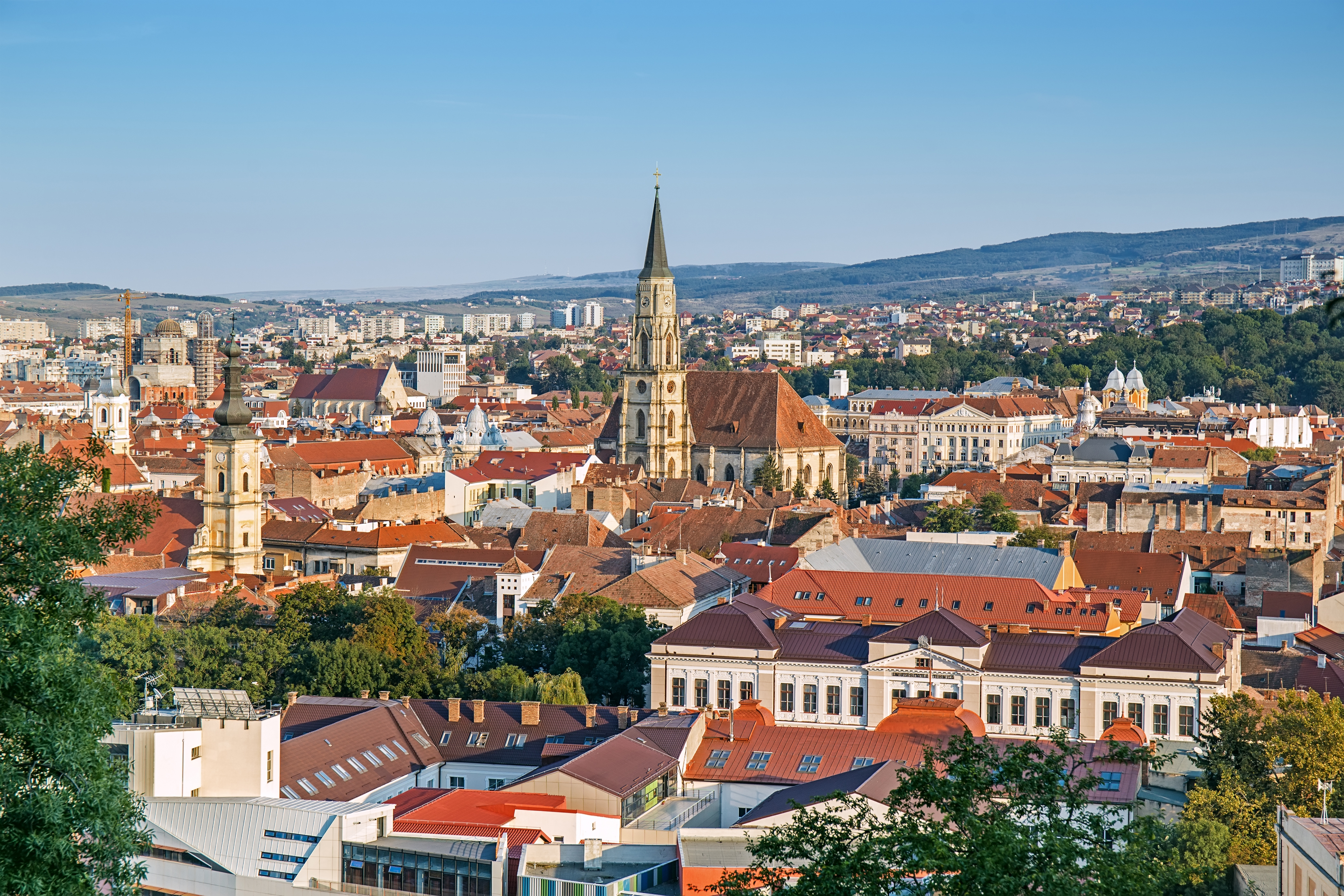 Город Клуж-Напока в Румынии, стране, куда могут переехать иностранцы
